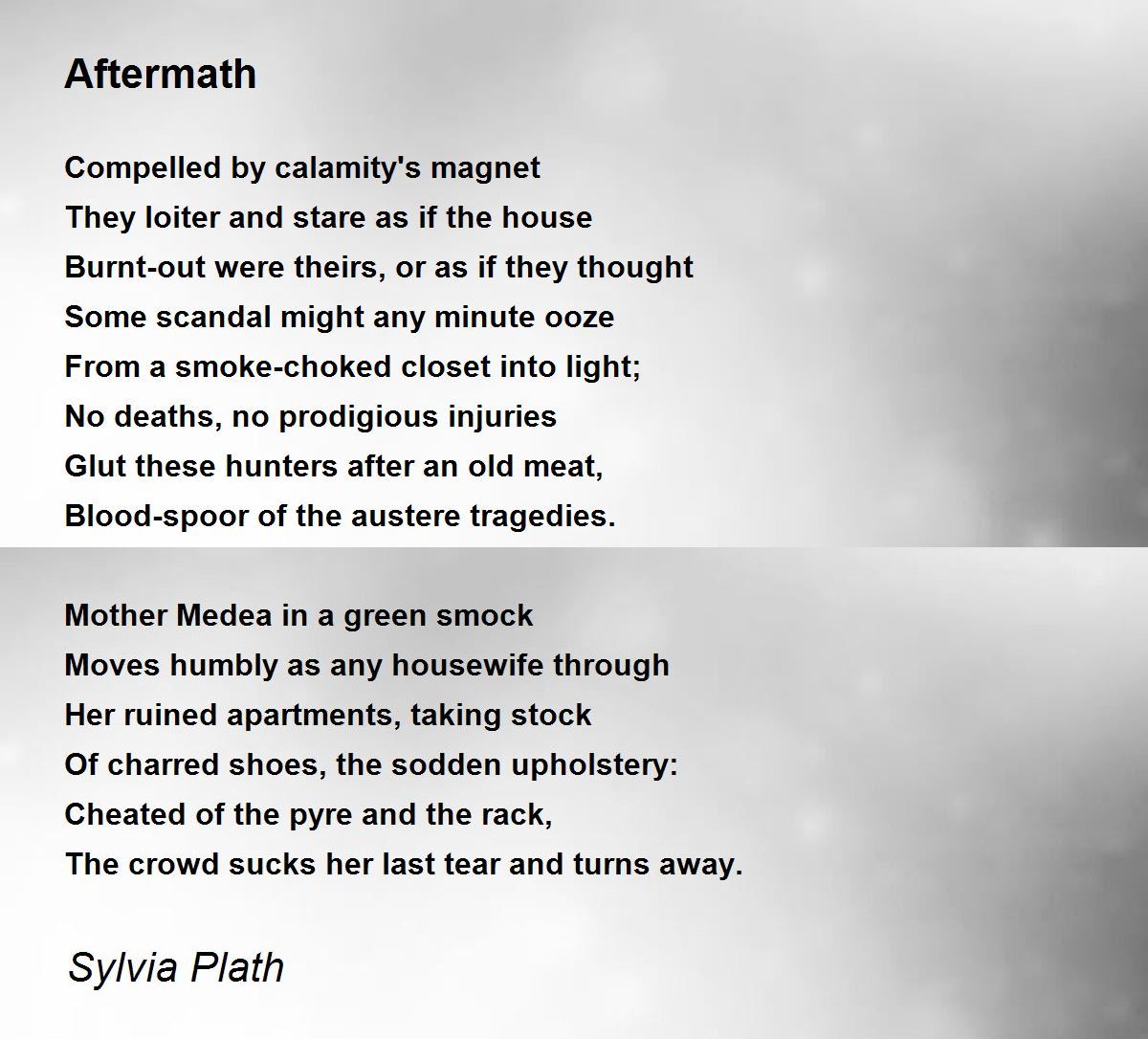 Aftermath Poem by Sylvia Plath Poem Hunter