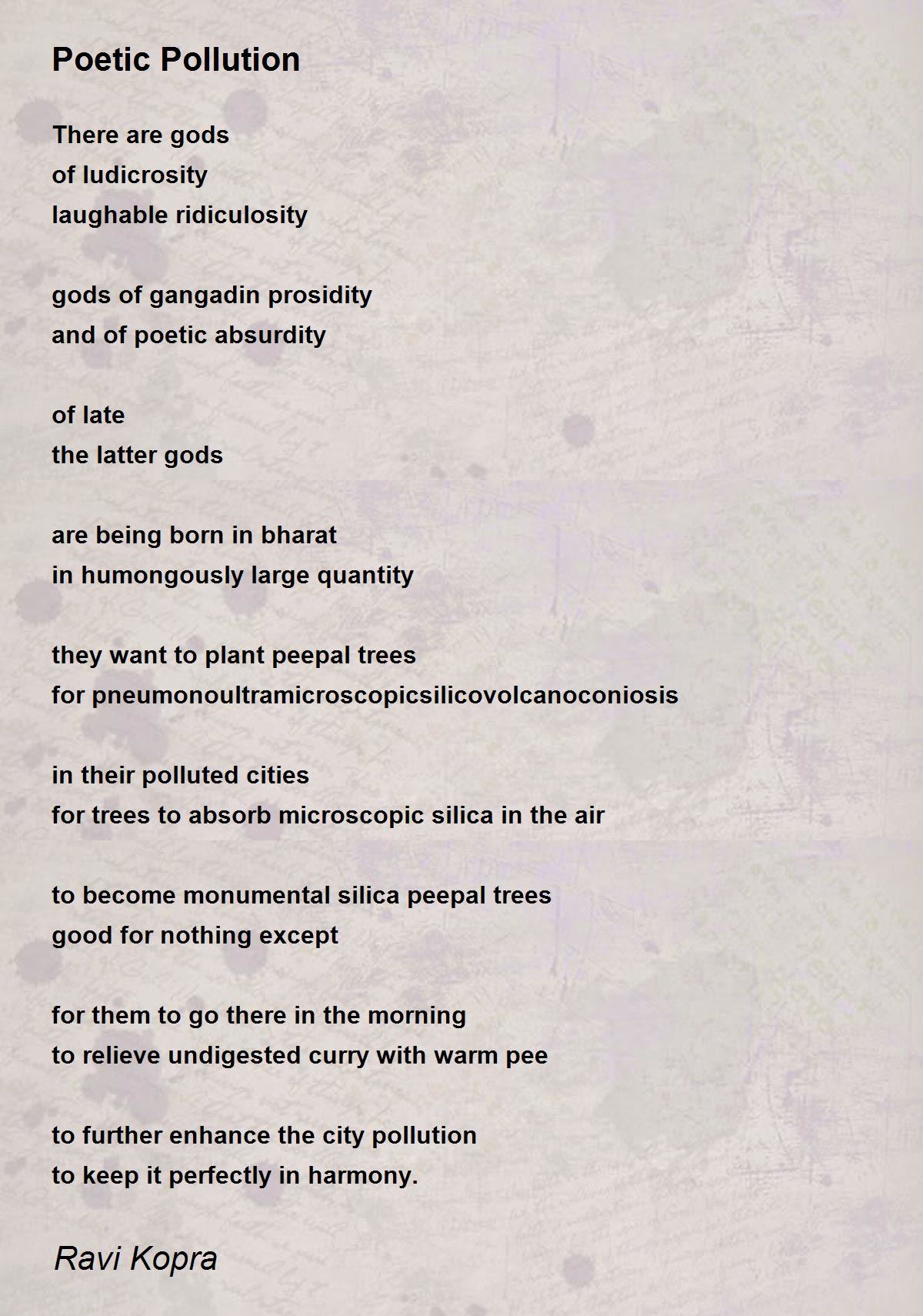 Air Pollution Poems For Kids