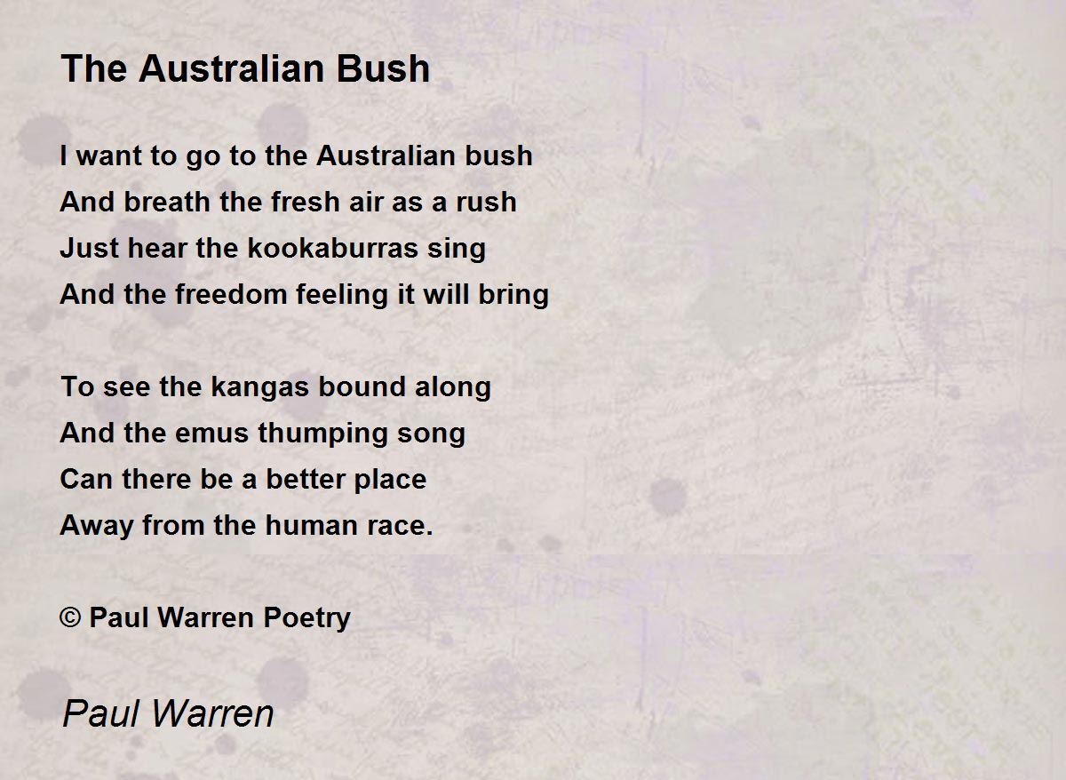 The Australian Bush The Australian Bush Poem by Paul Warren