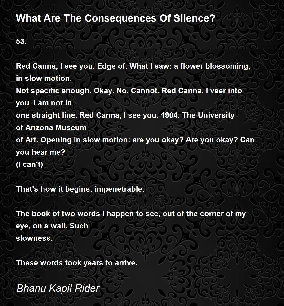 What Are The Consequences Of Silence What Are The Consequences Of