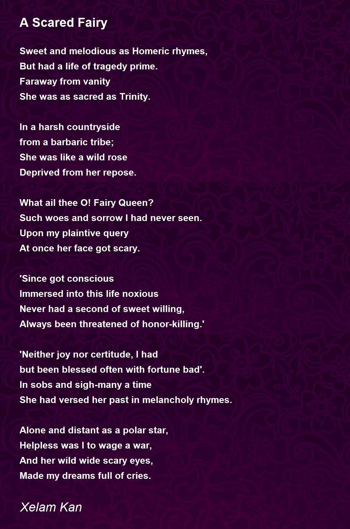 A Scared Fairy Poem by Xelam Kan - Poem Hunter