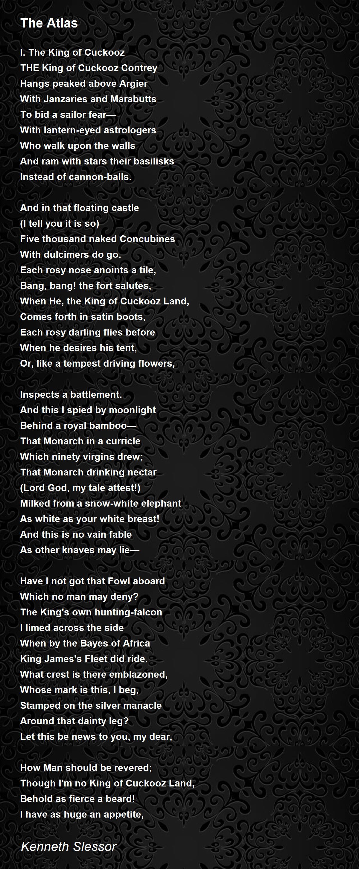 The Atlas The Atlas Poem by Slessor