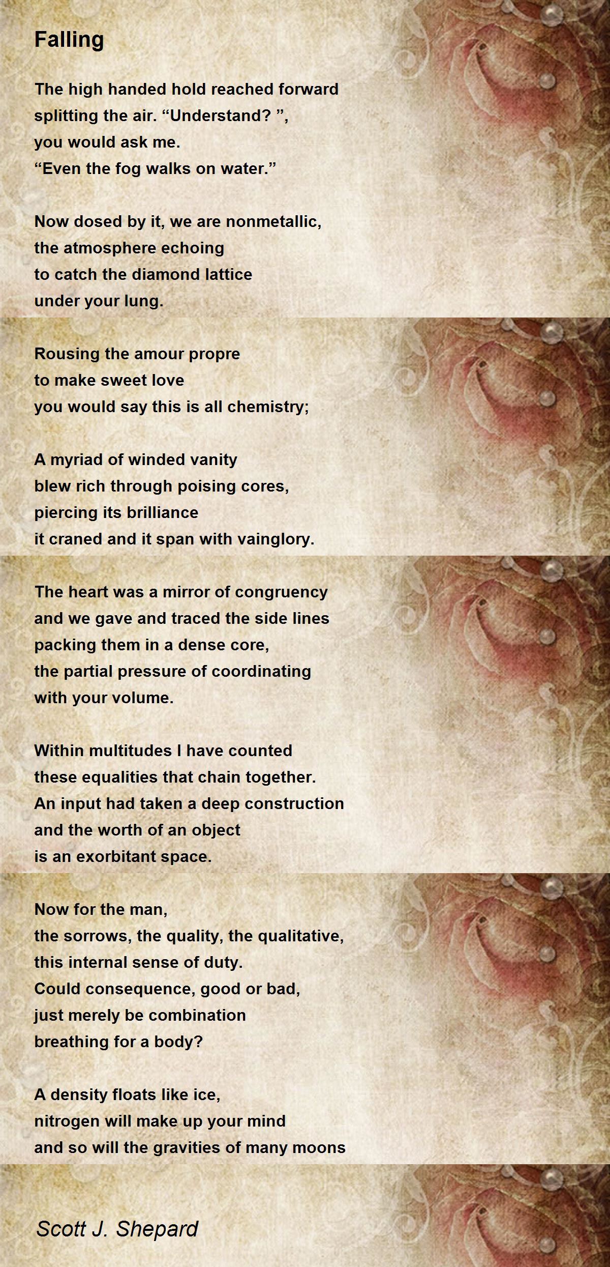 Falling Poem by Scott J. Shepard Poem Hunter