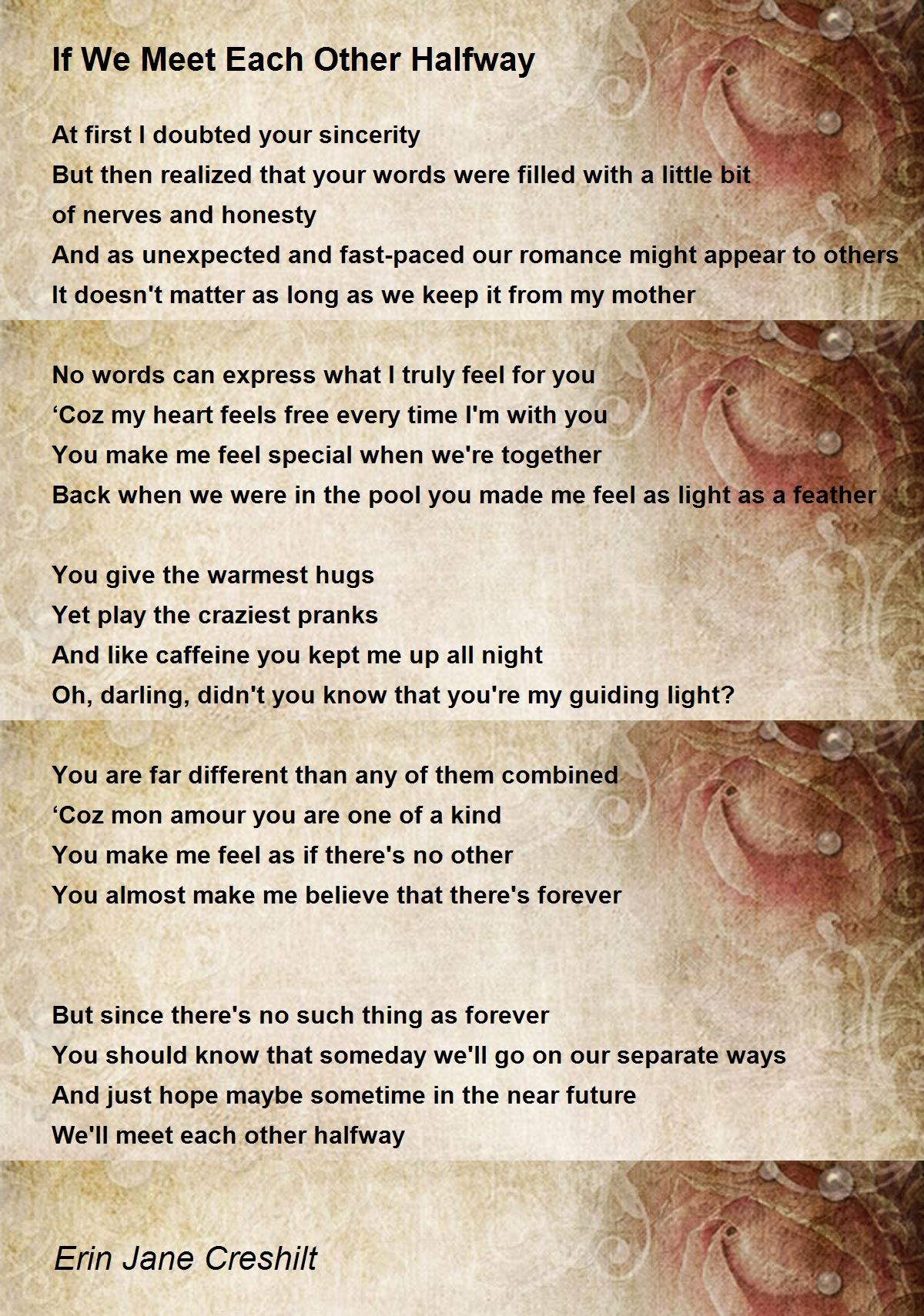 If We Meet Each Other Halfway by Erin Jane Creshilt If We Meet Each