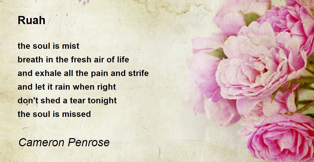 Ruah Ruah Poem by Cameron Penrose