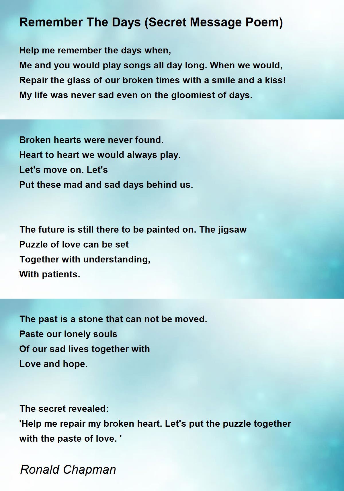 What Is The Message Of This Poem? – MICNK