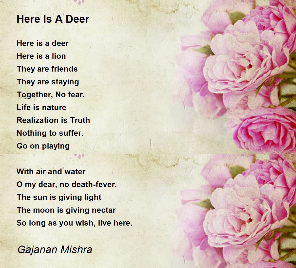 Here Is A Deer Here Is A Deer Poem by Gajanan Mishra