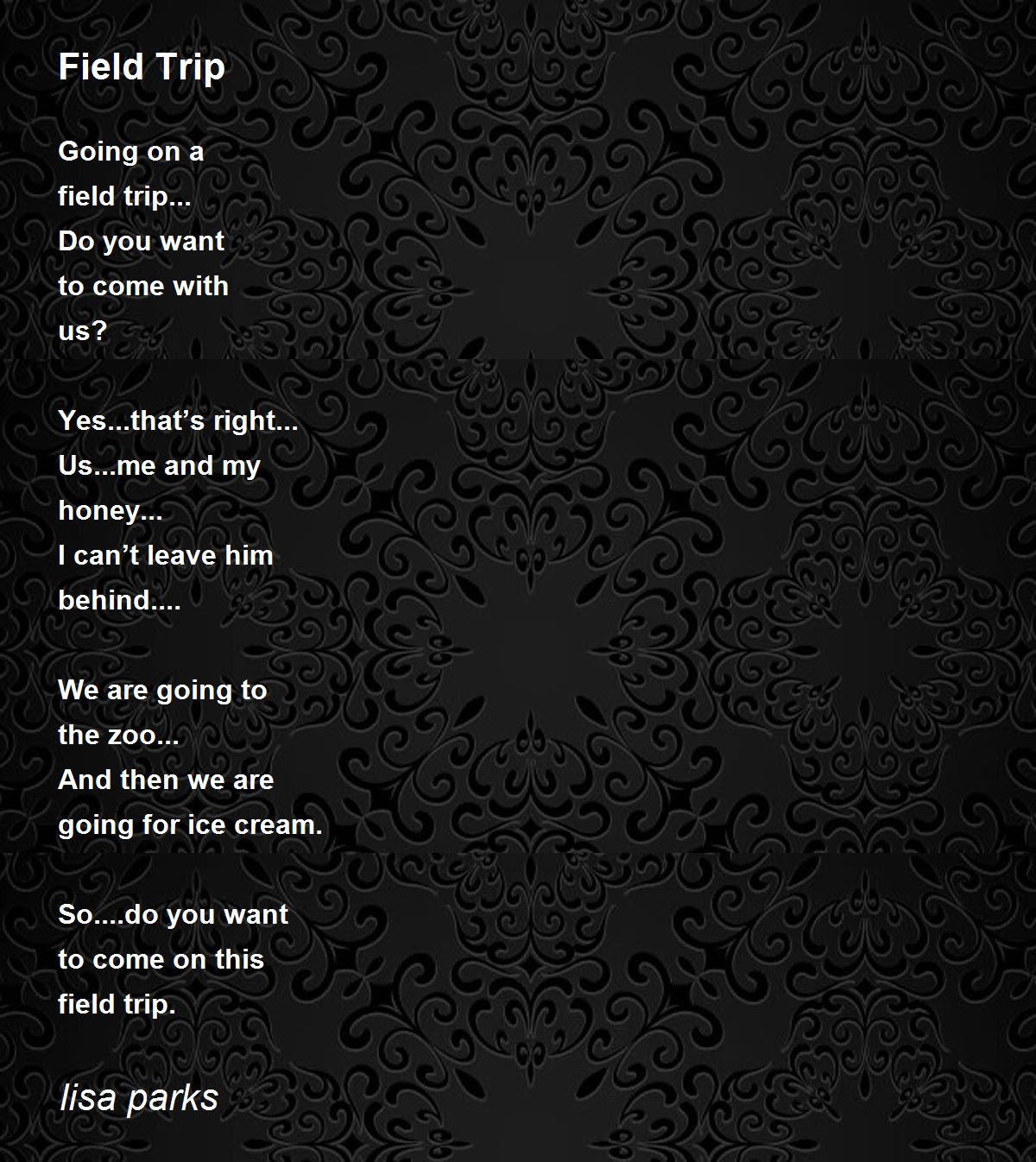 poem about field trip