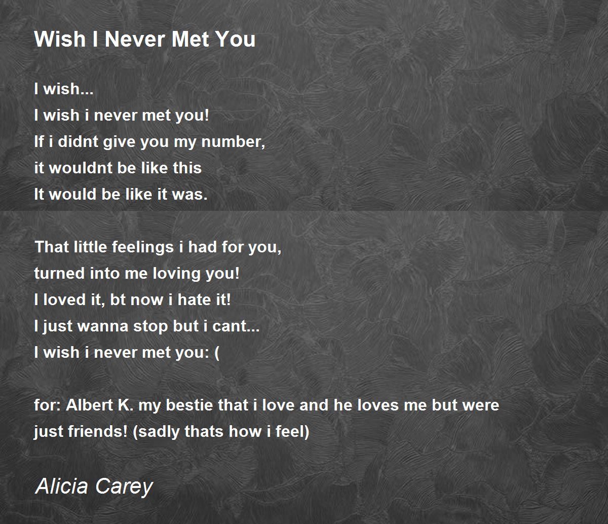 Poem you i i wish never met The Grandfather