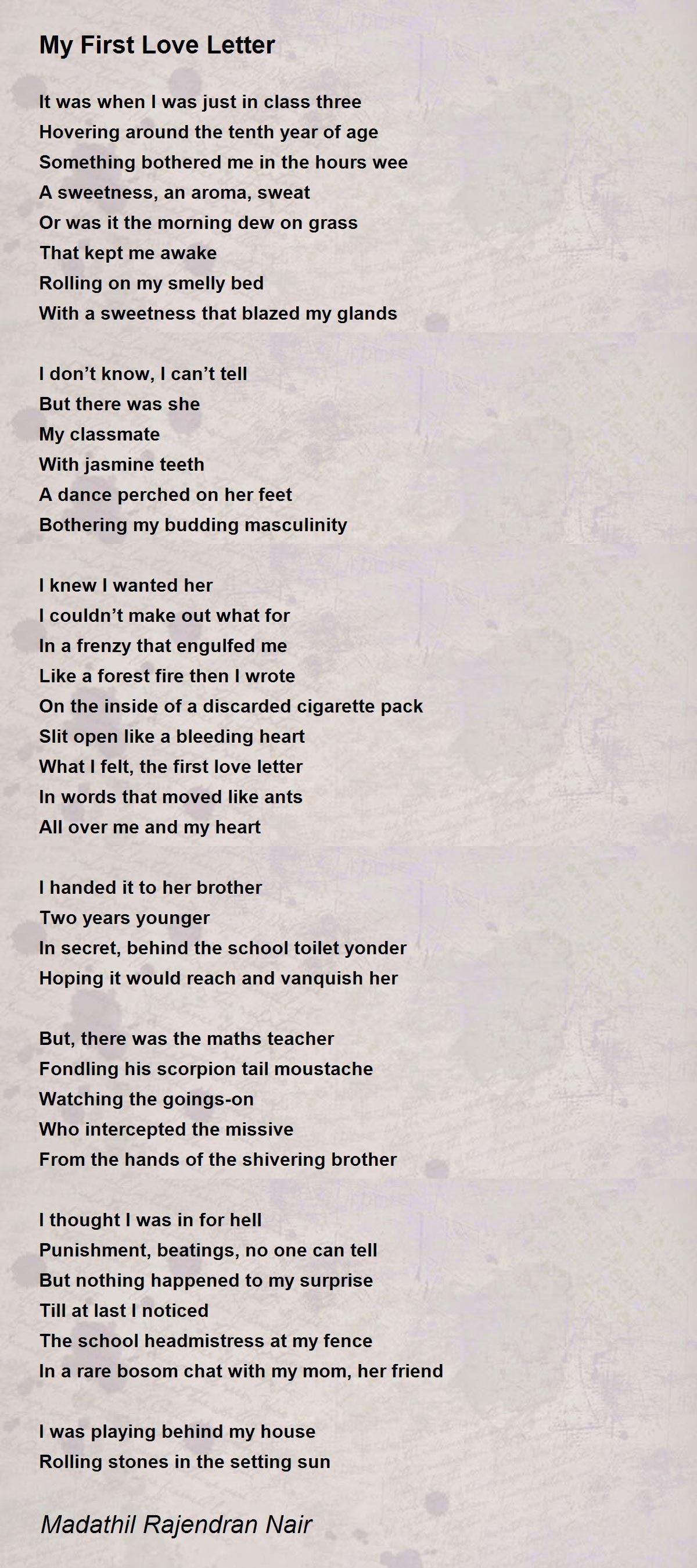 How to write a love letter poem picture