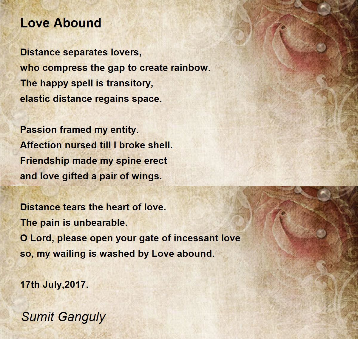 Love Abound Love Abound Poem By Sumit Ganguly