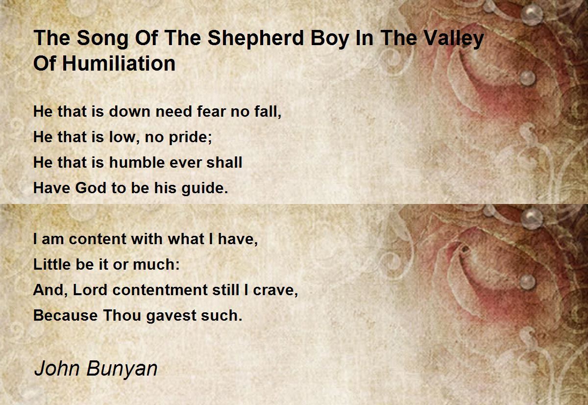 the song of the shepherd boy in the valley of humiliation