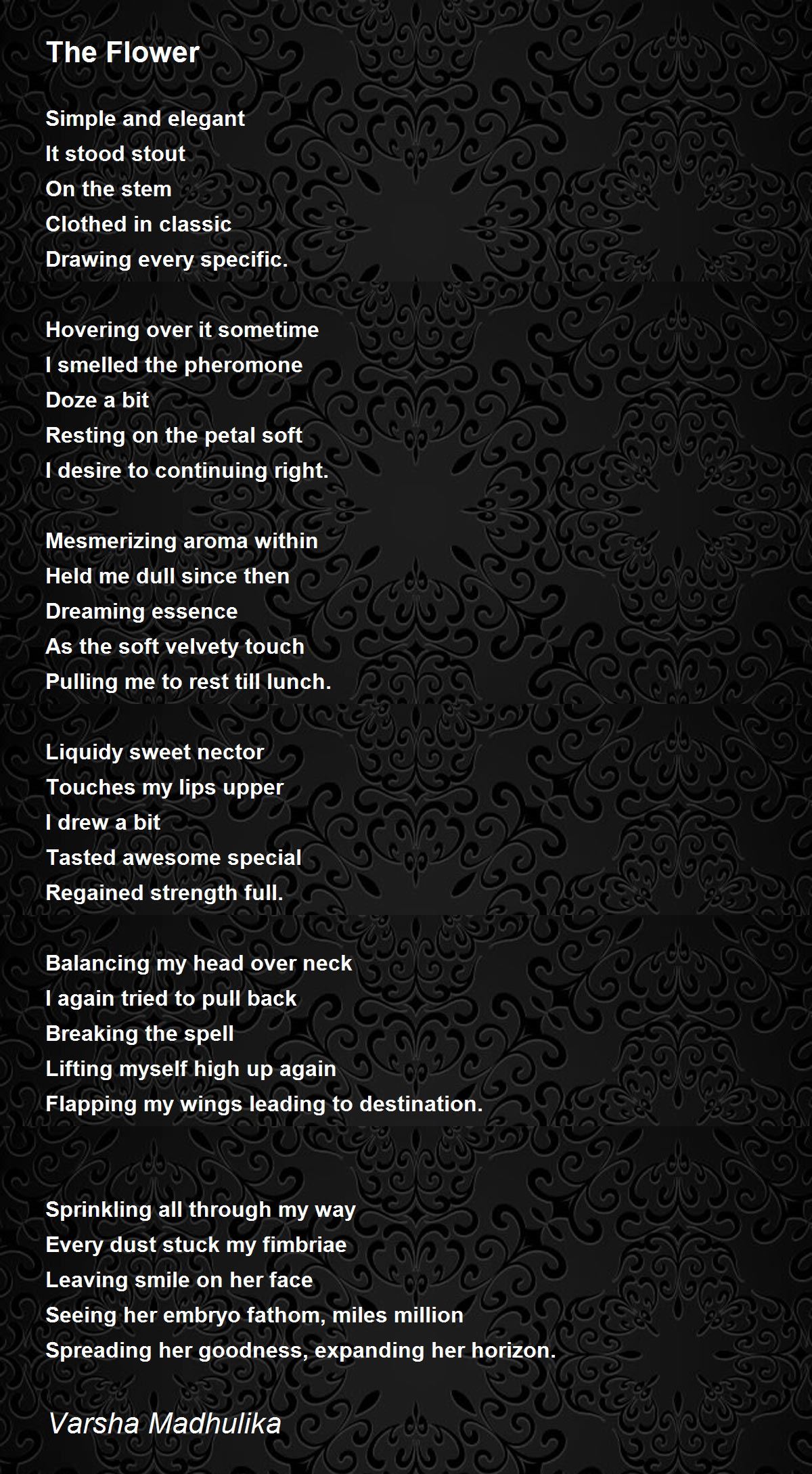 The Flower Poem by Varsha M Poem Hunter