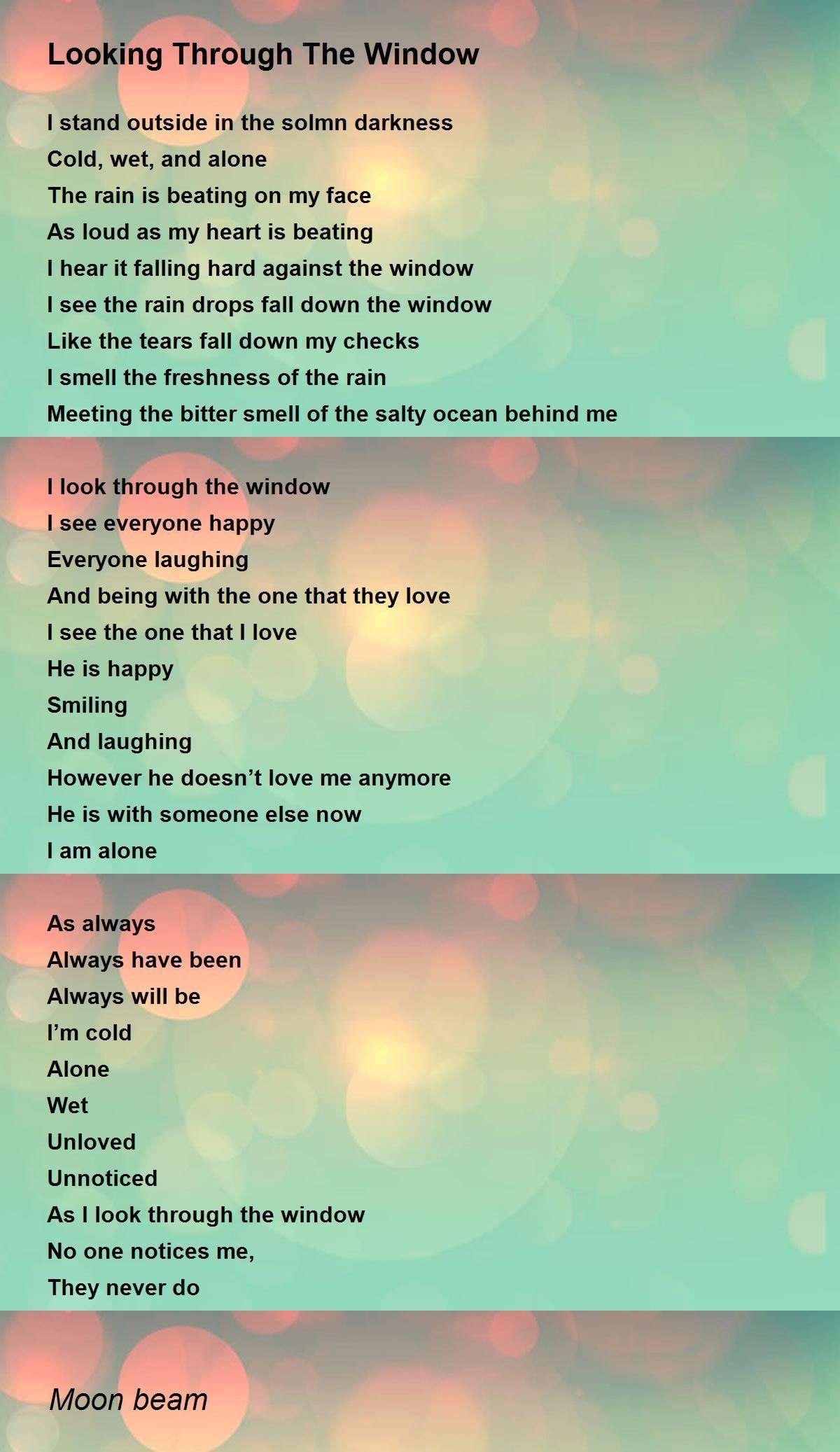 Looking-through-the-window Poems - Poems For Looking-through-the-window