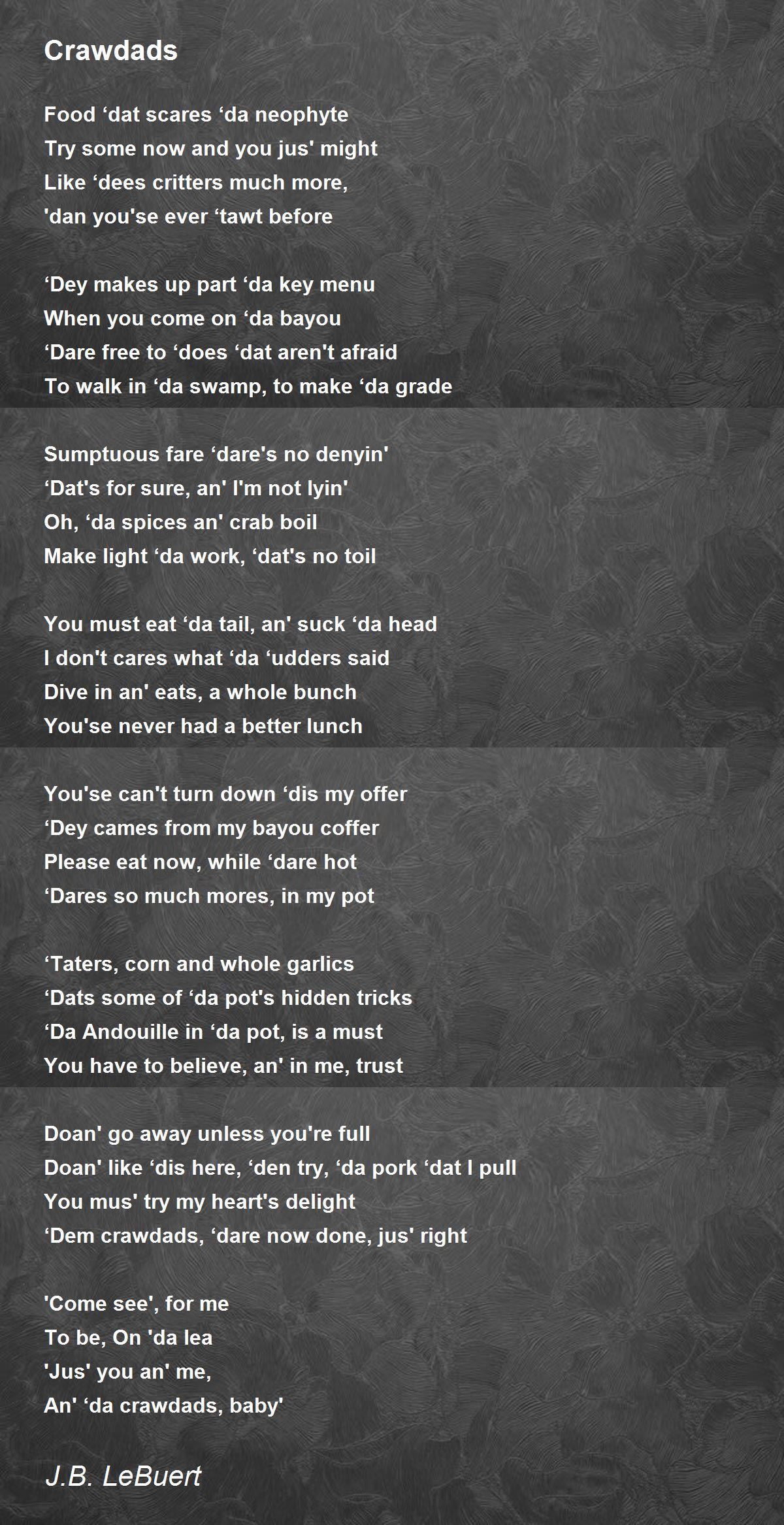 crawdads The Firefly Poem Where The Crawdads Sing