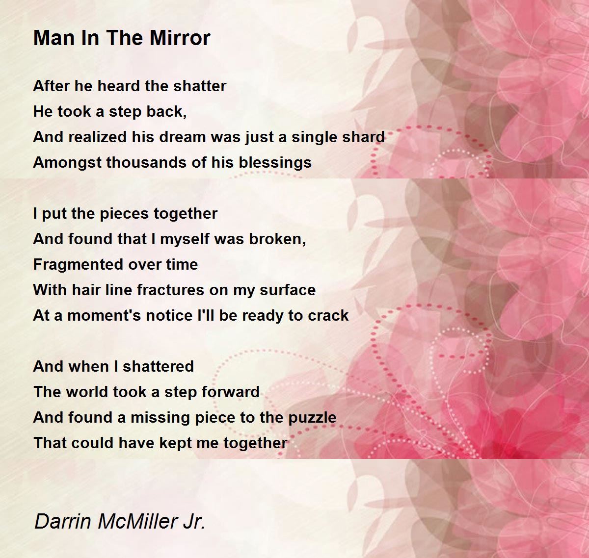 essay about man in the mirror