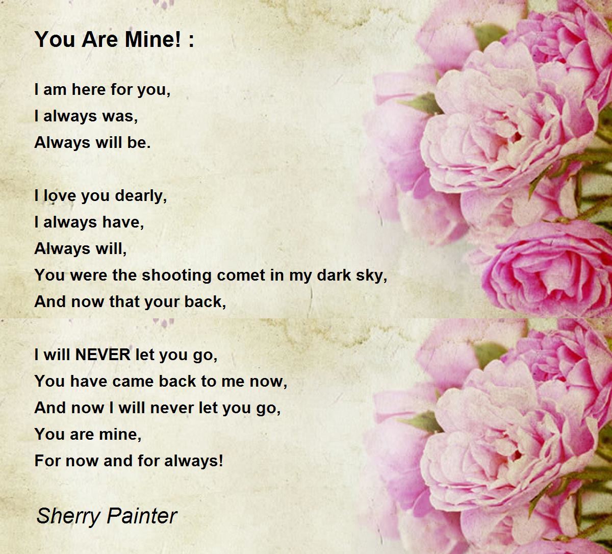 You Are Mine! : Poem by Sherry Painter - Poem Hunter
