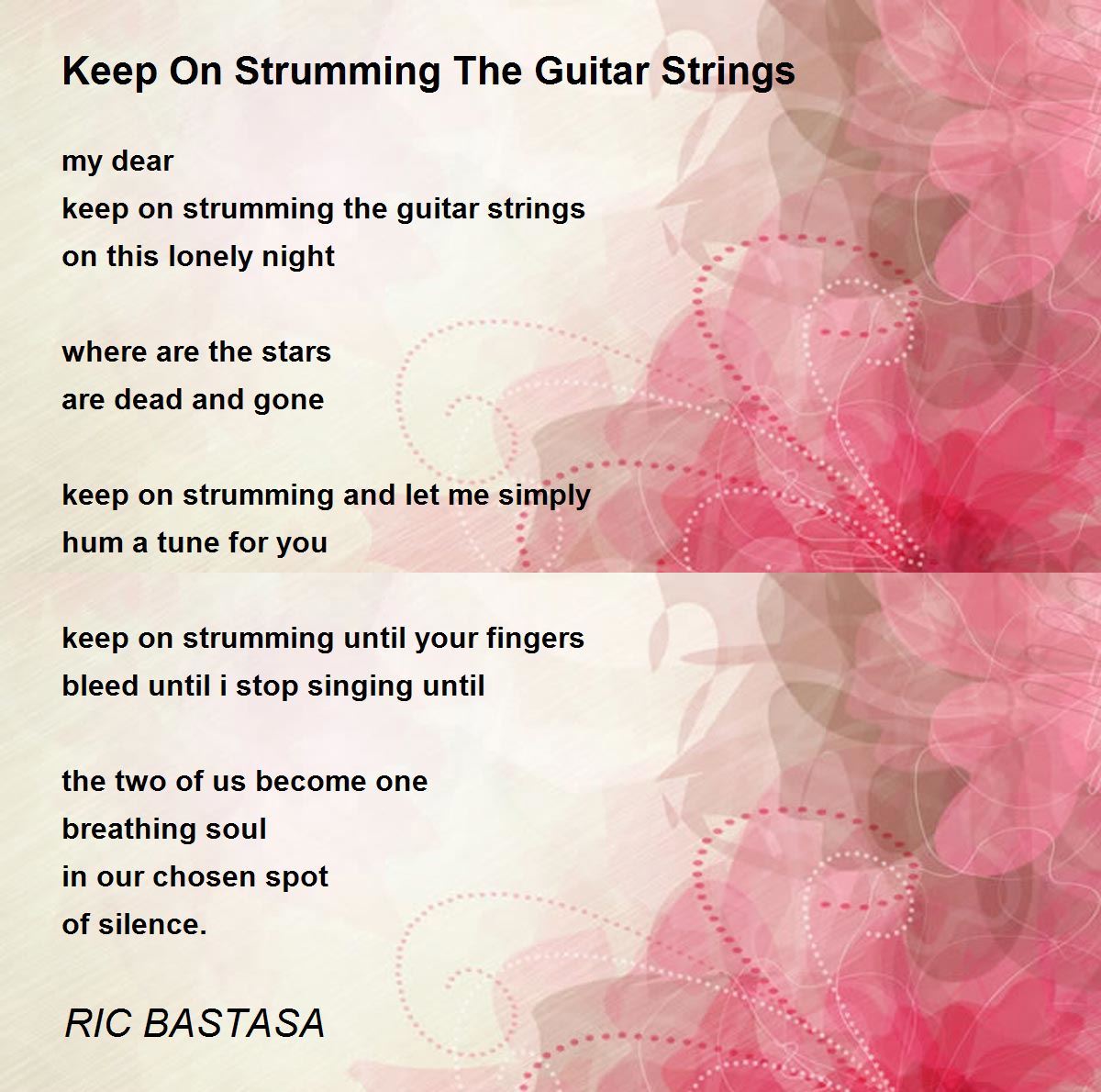 Keep On Strumming The Guitar Strings Keep On Strumming The Guitar