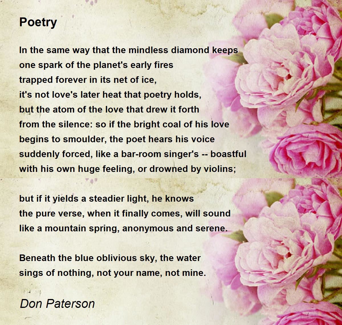 Falling Back In Love Quotes: Poetry Poem By Don Paterson.