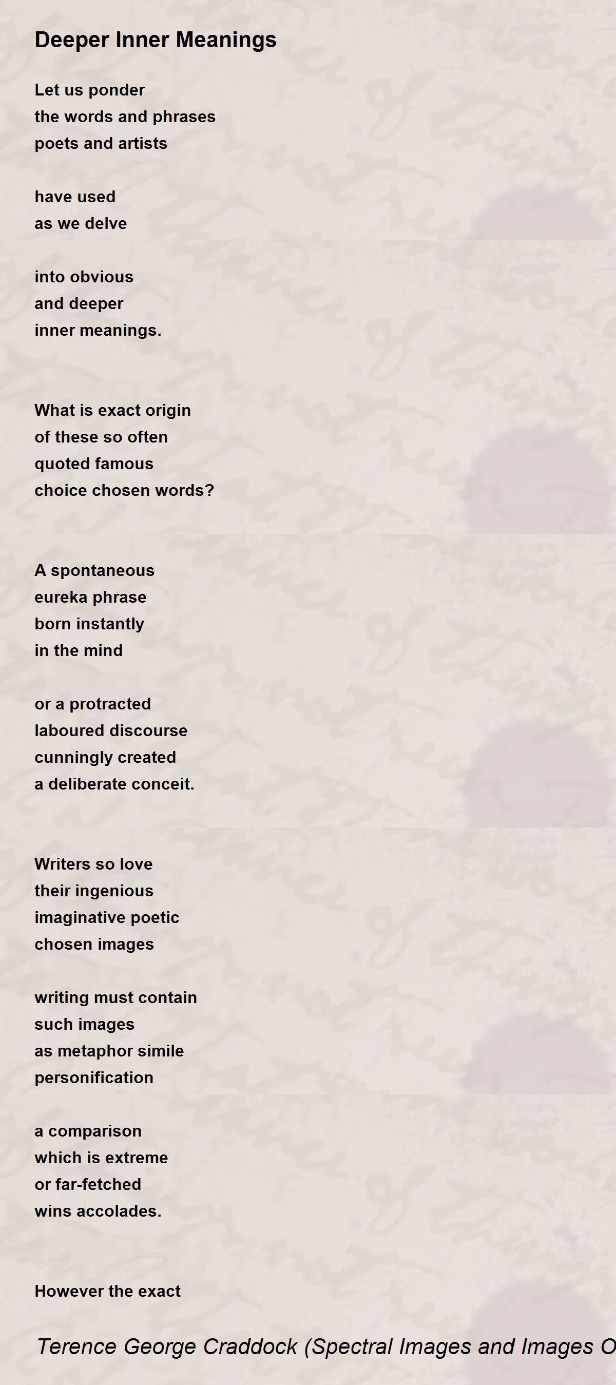 Deeper Inner Meanings by Terence Craddock (Spectral Images and Images Of Light) Deeper