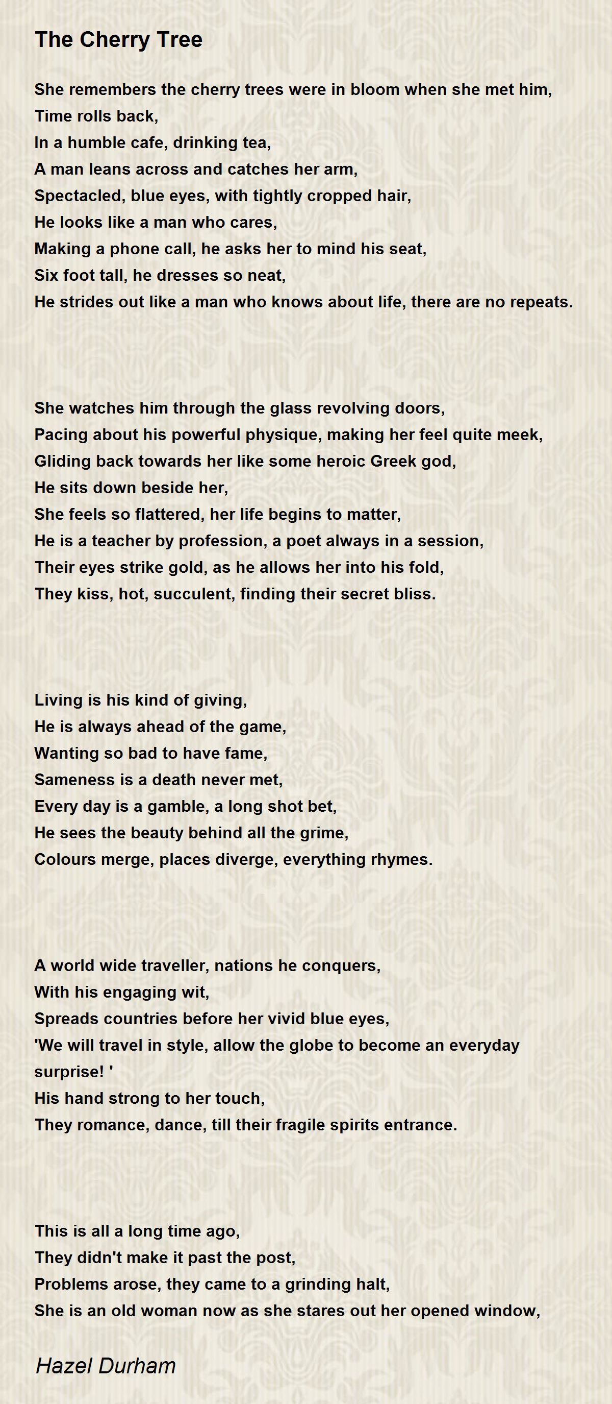 The Cherry Tree The Cherry Tree Poem by Hazel Durham