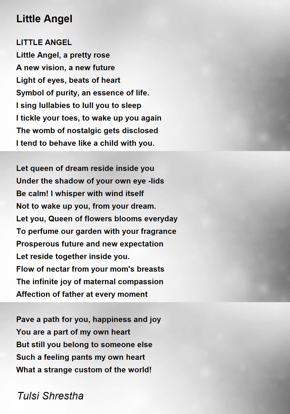 Little Angel Little Angel Poem by Tulsi Shrestha