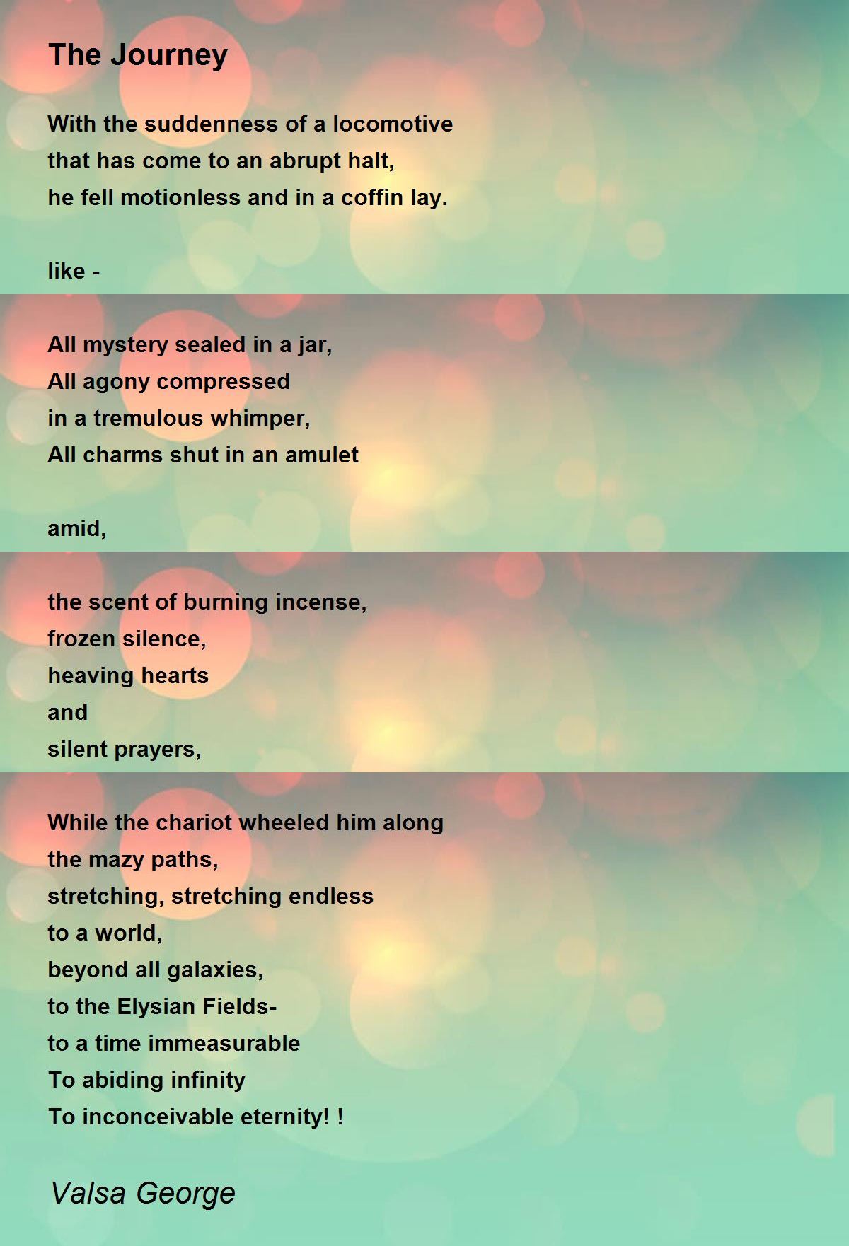 the journey poem answers