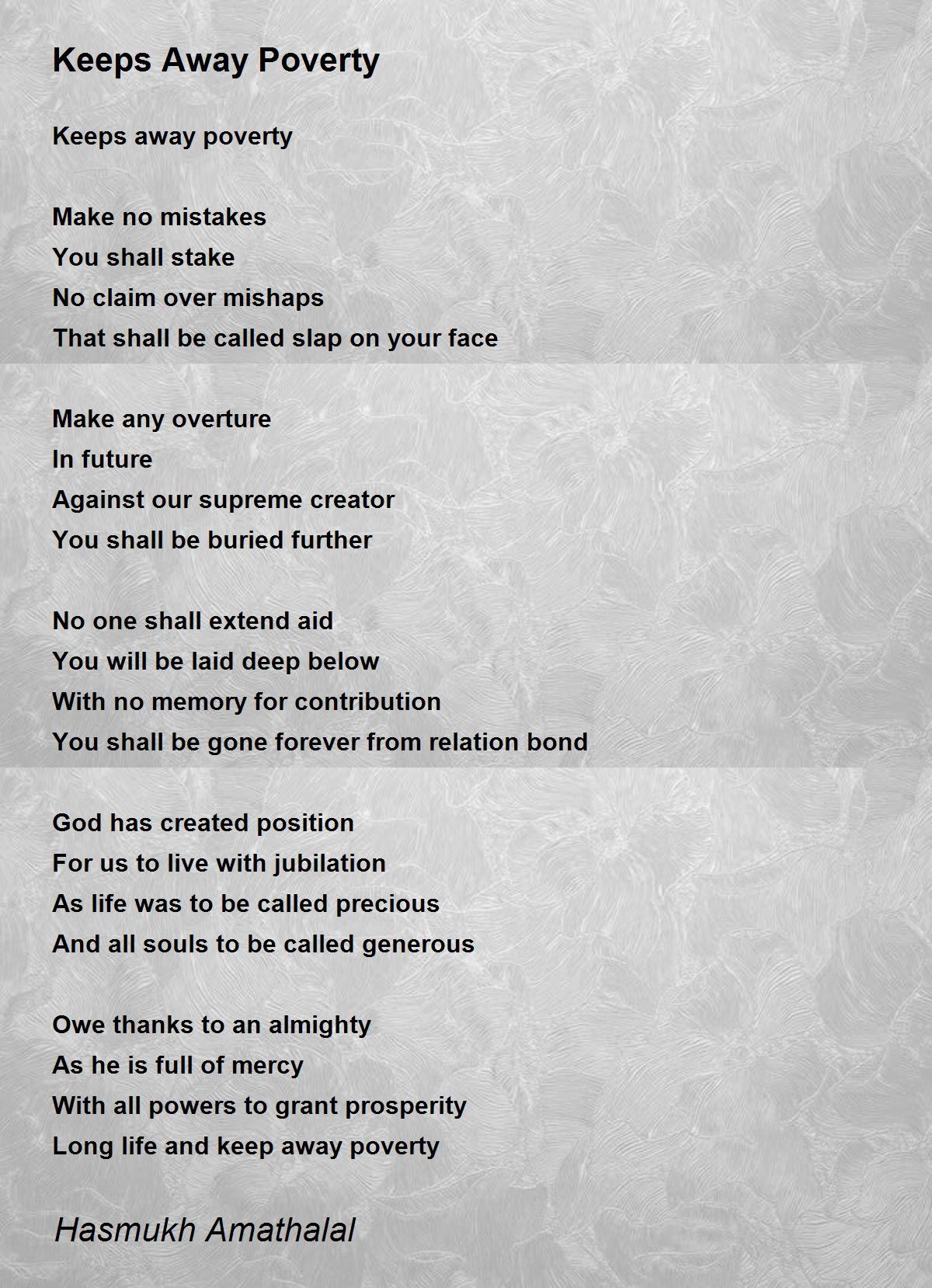 Poverty Poems - Poems For Poverty Poems - Poem Hunter