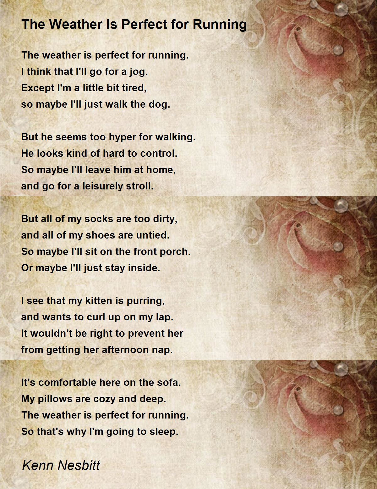 The Weather Is Perfect for Running The Weather Is Perfect for Running