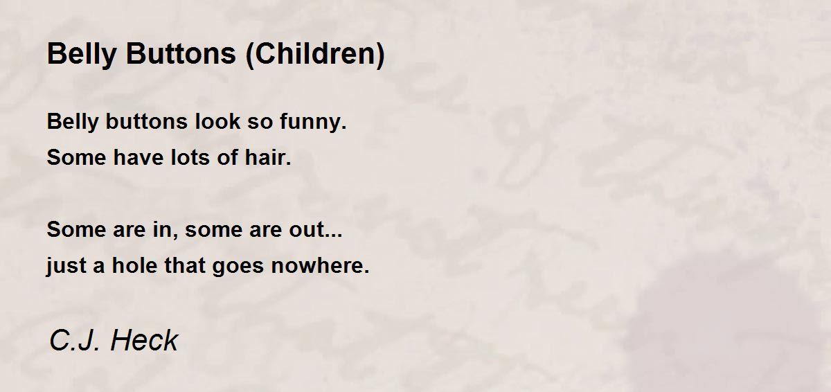 Belly Buttons (Children) Belly Buttons (Children) Poem by Cj Heck
