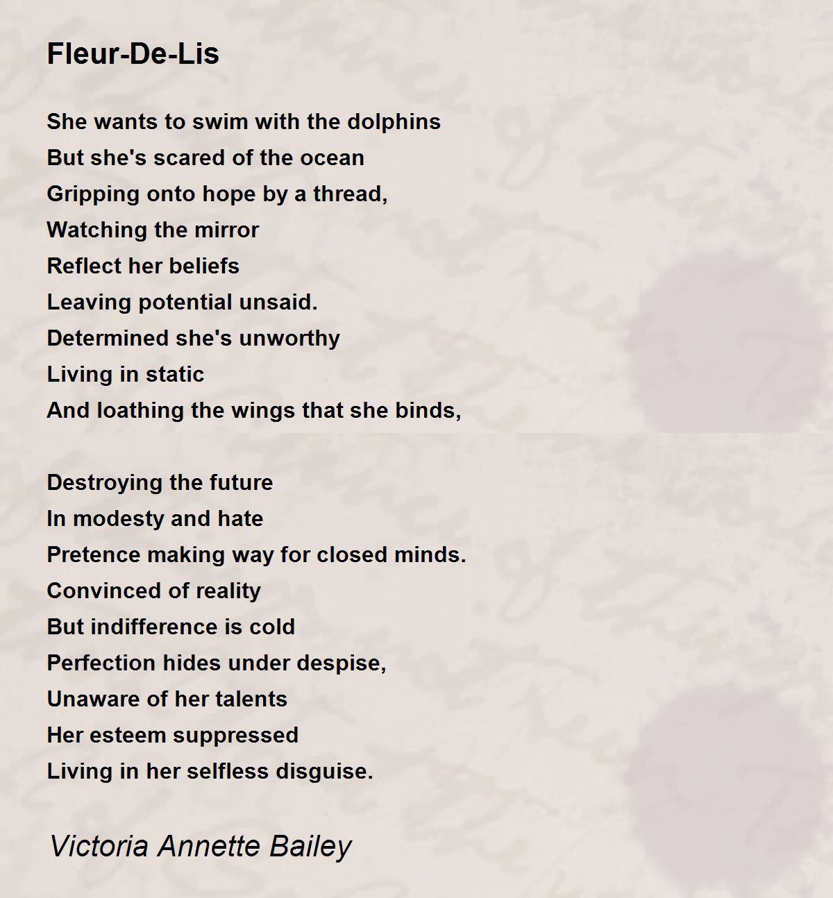 FleurDeLis FleurDeLis Poem by Victoria Bailey