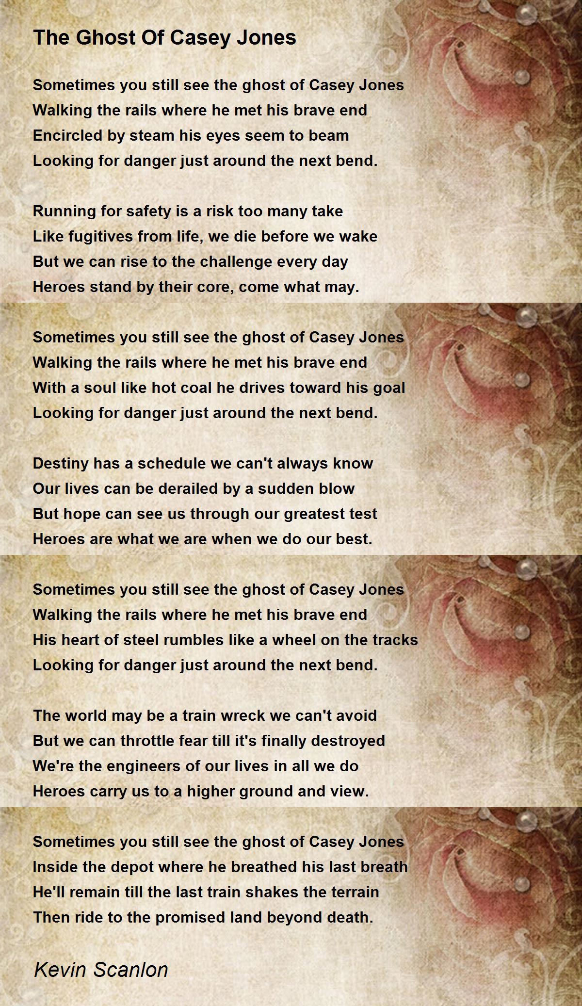 The Ghost Of Casey Jones The Ghost Of Casey Jones Poem by Kevin Scanlon