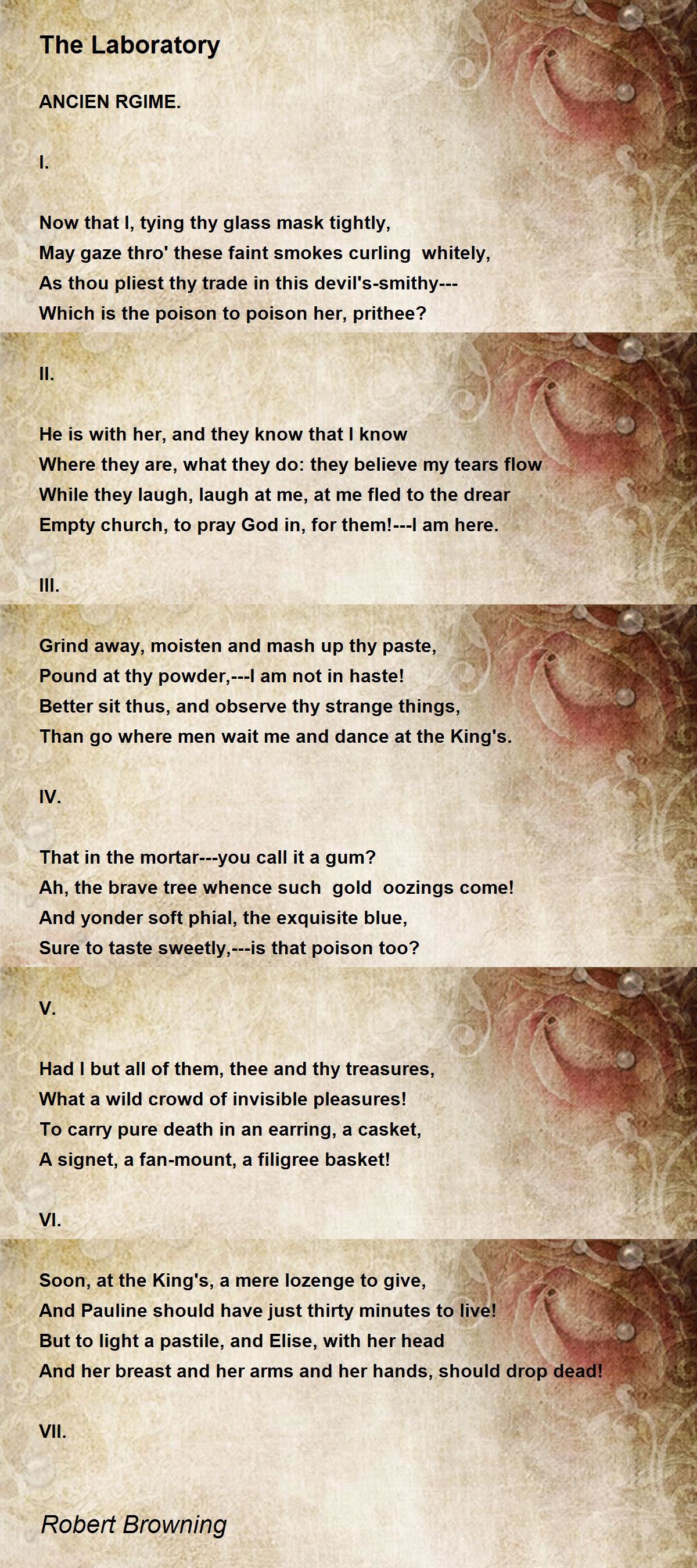 The Laboratory Poem by Robert Browning - Poem Hunter