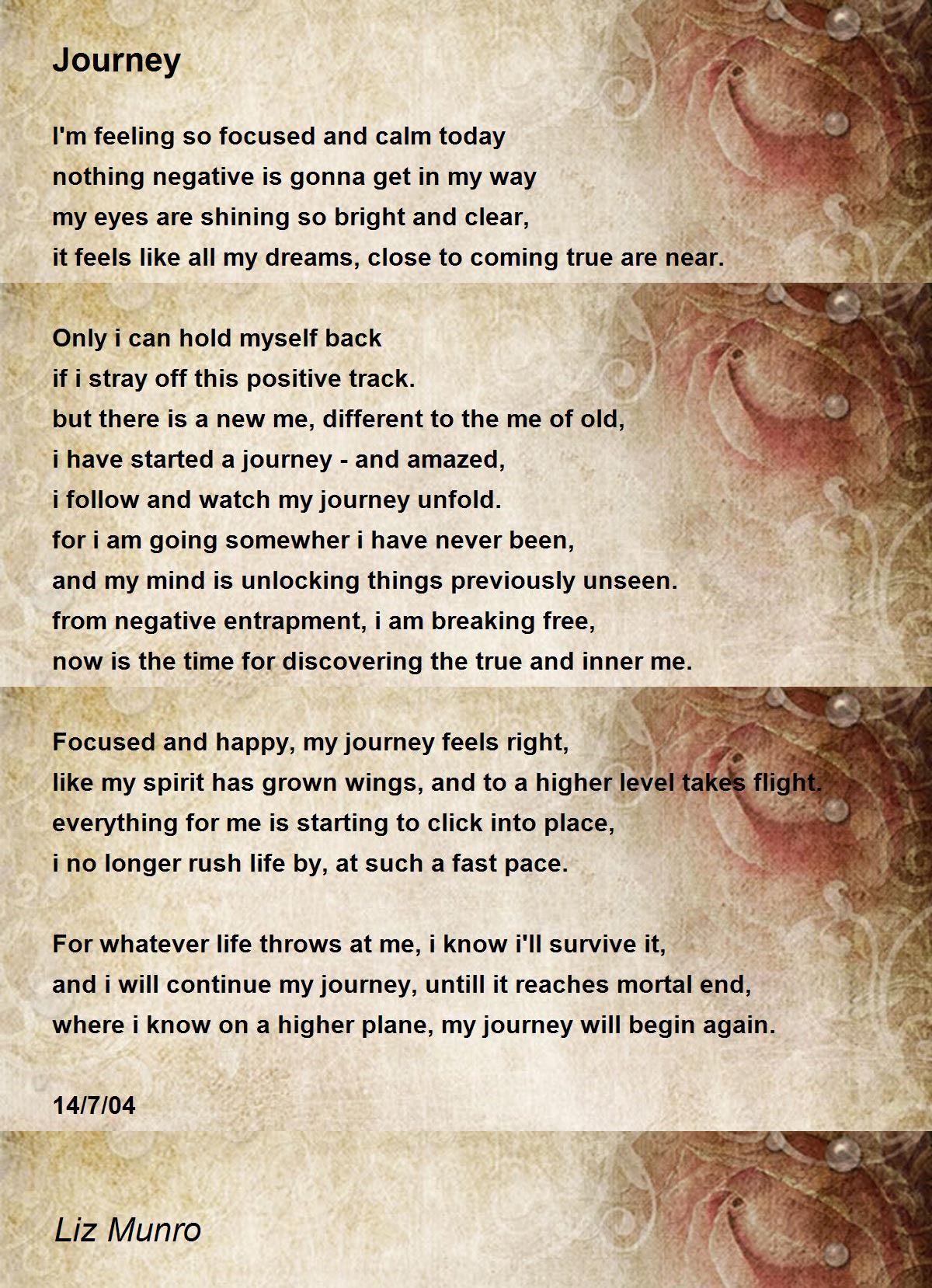 journey poem in english