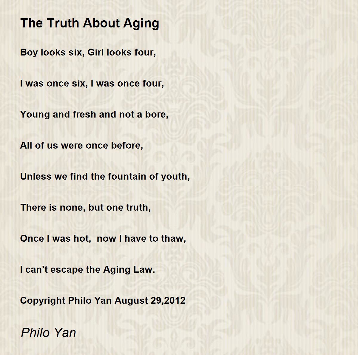 on aging poem essay