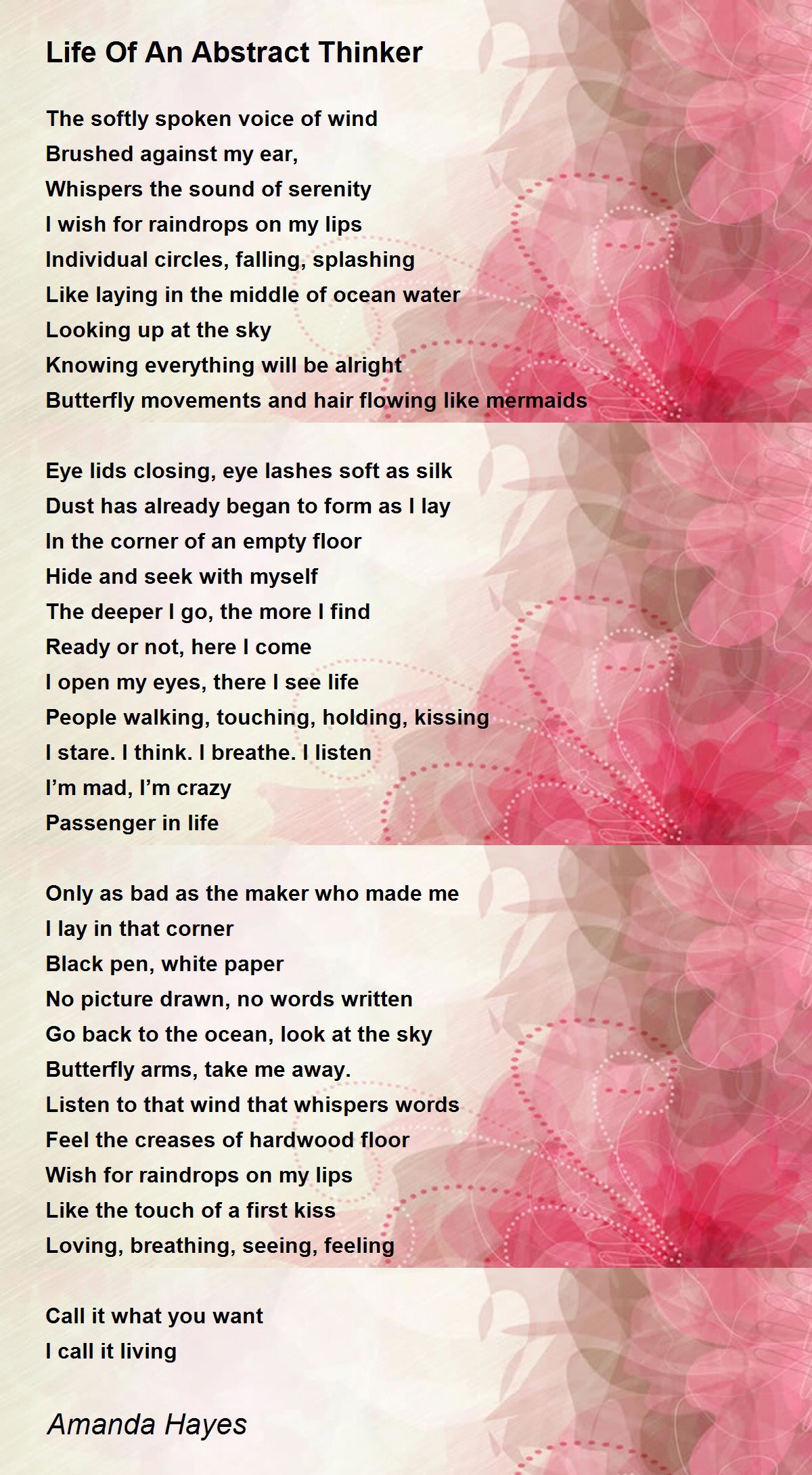 Life Of An Abstract Thinker Life Of An Abstract Thinker Poem by