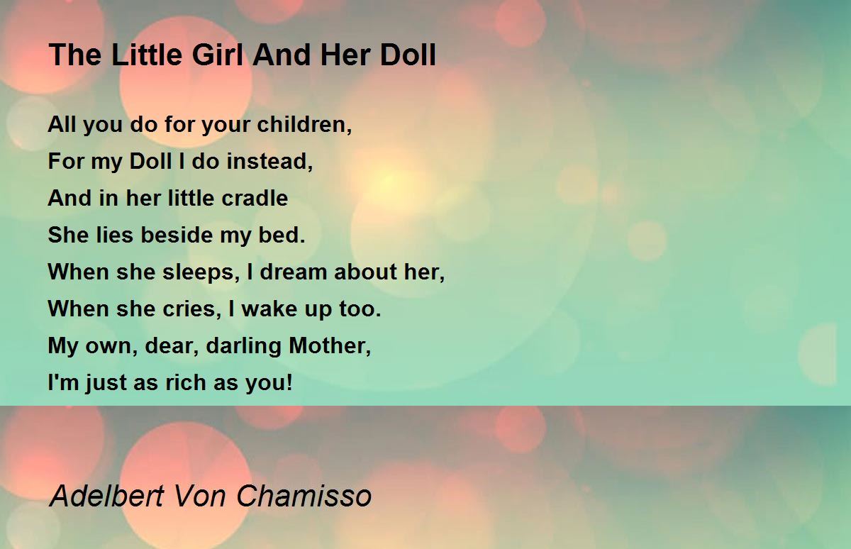 The Little Girl And Her Doll The Little Girl And Her Doll Poem by