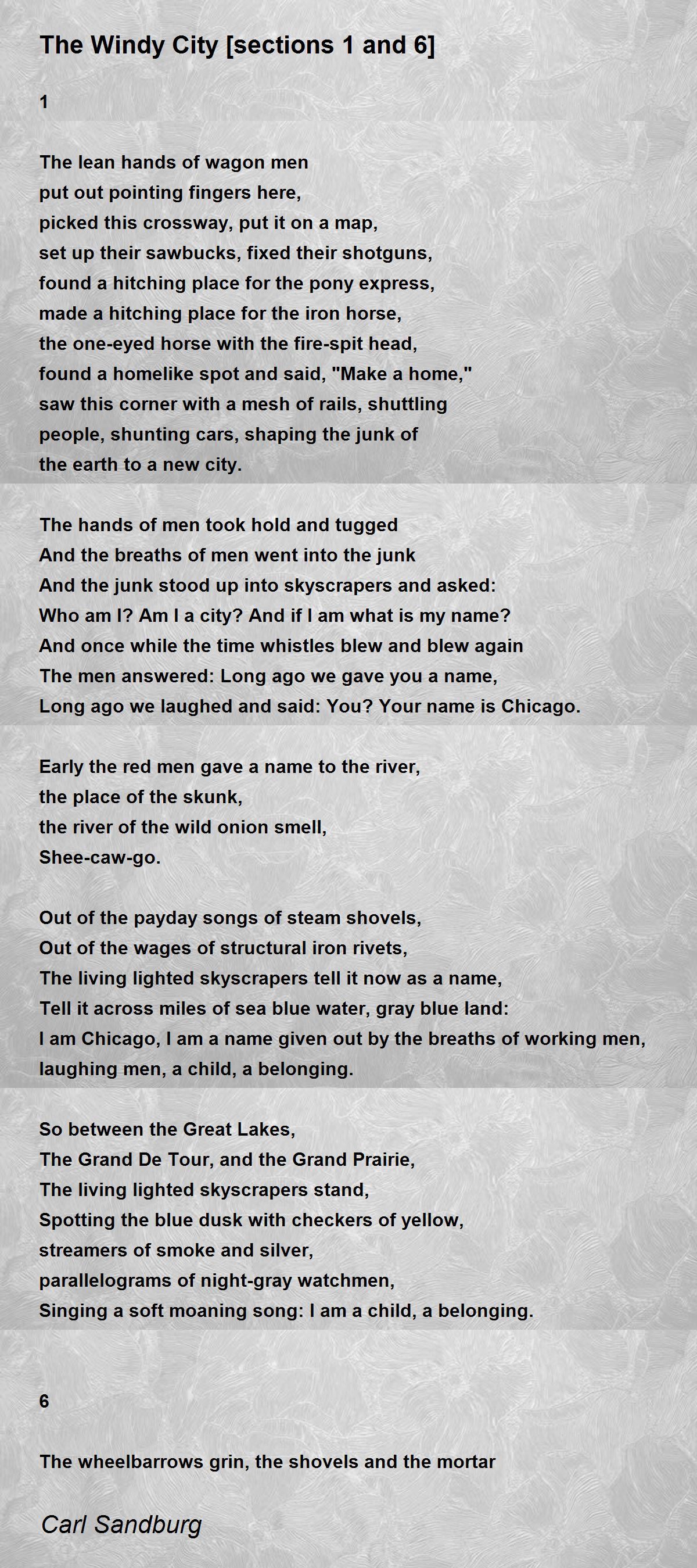 The Windy City [sections 1 and 6] The Windy City [sections 1 and 6