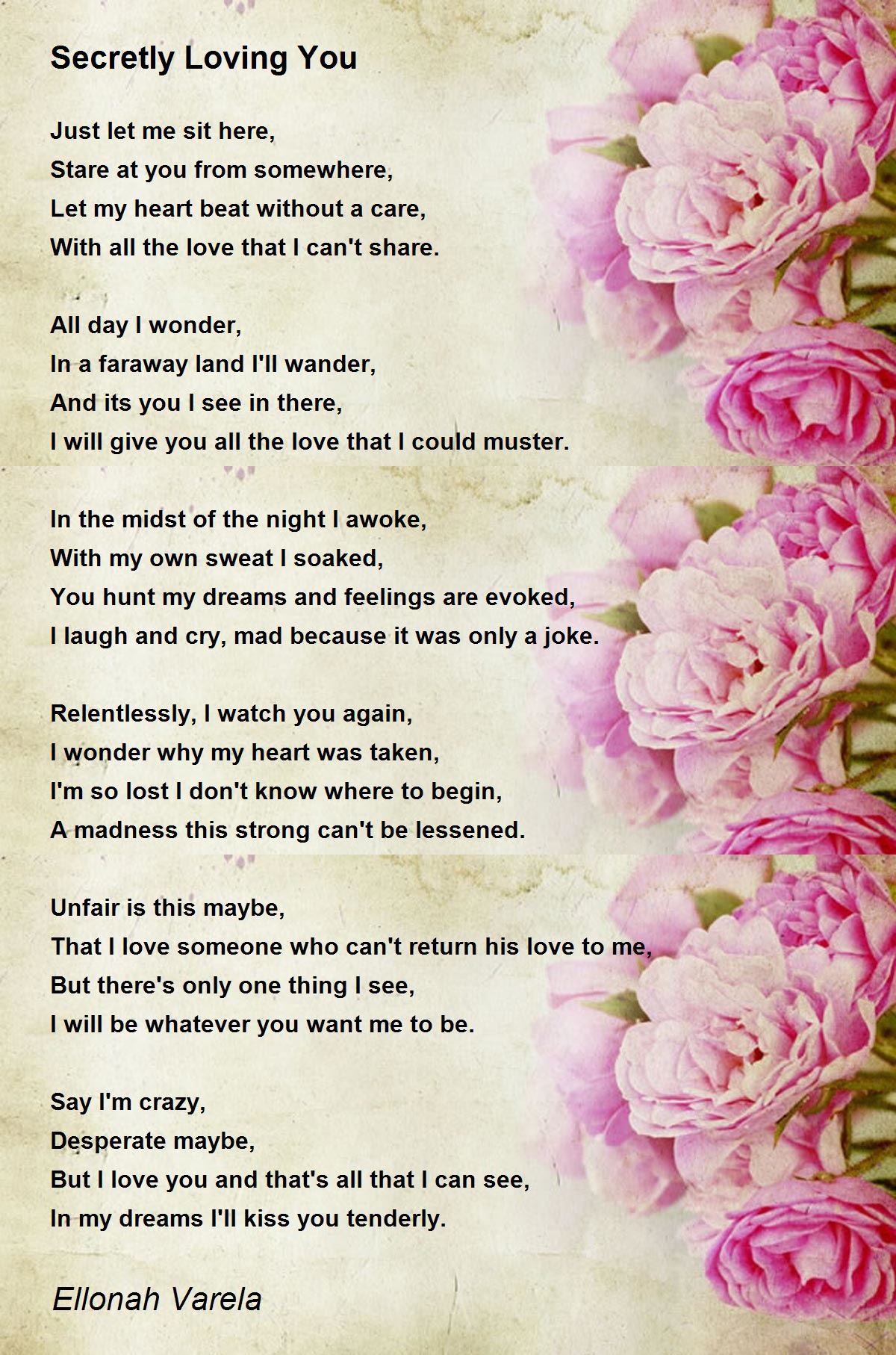 Being someone with love poems about in Romantic Love