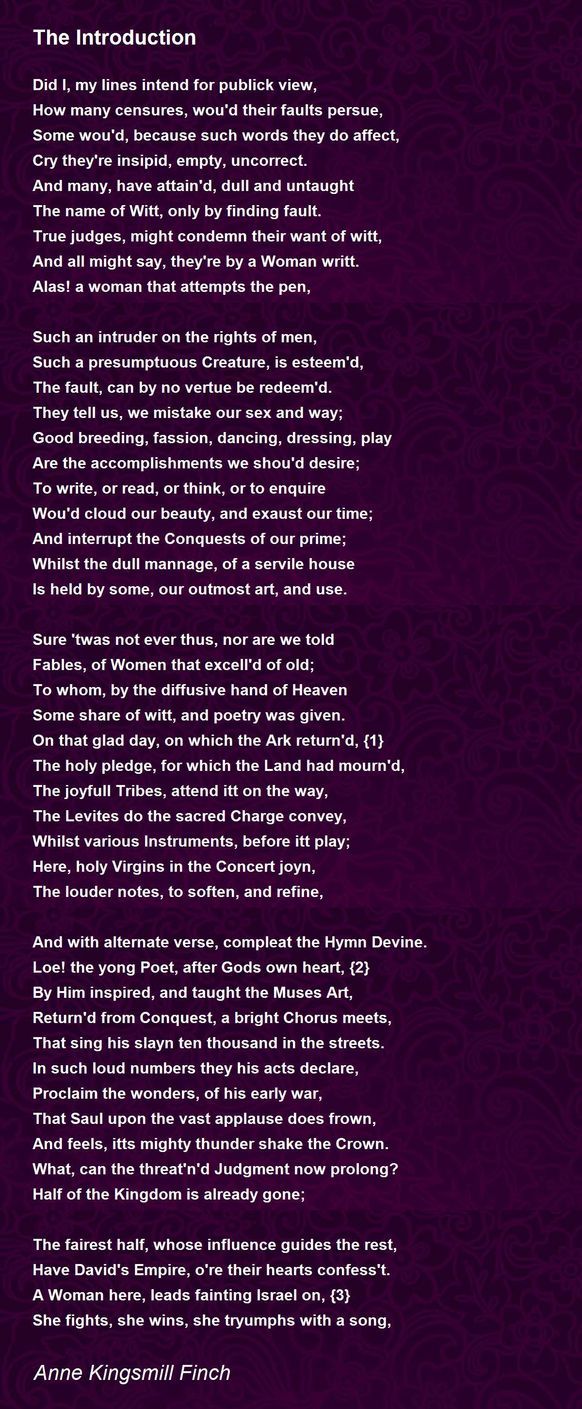 Introduction to poetry poem image