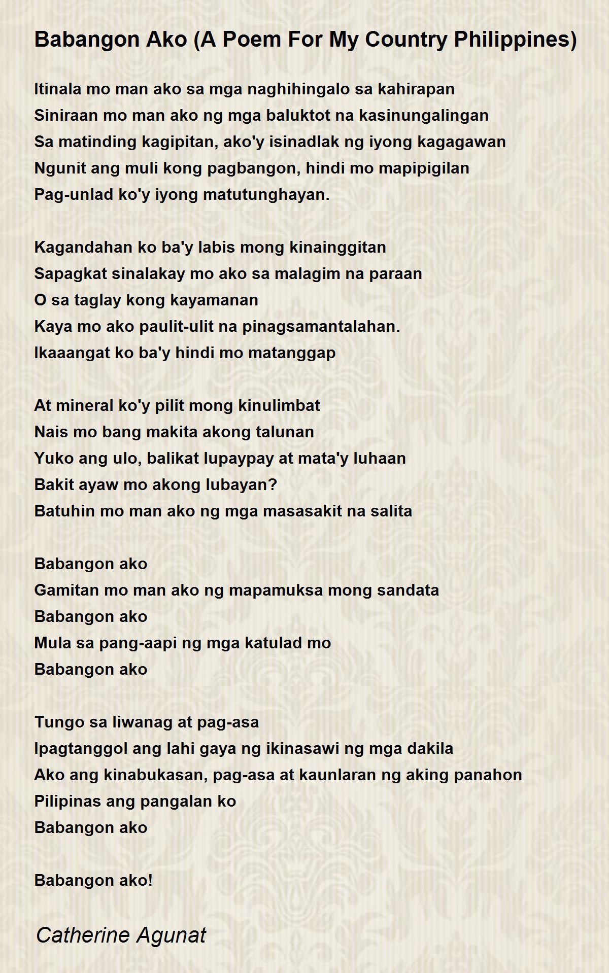 Kalikasan Poem Tagalog