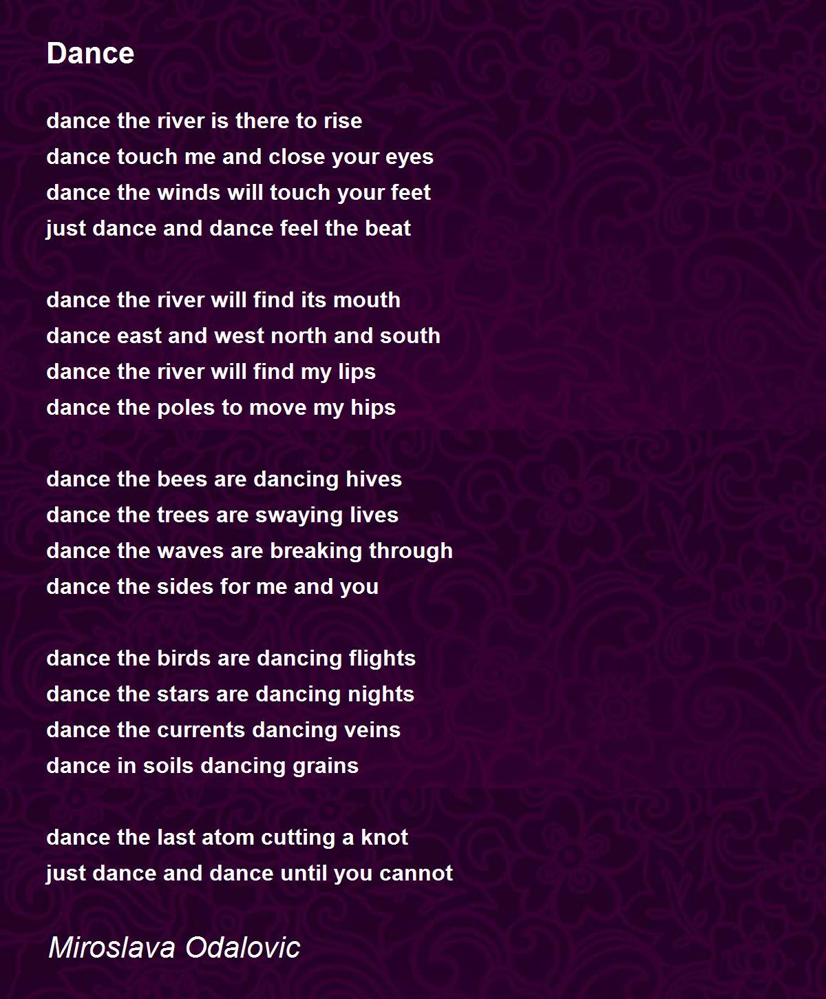the dance poem