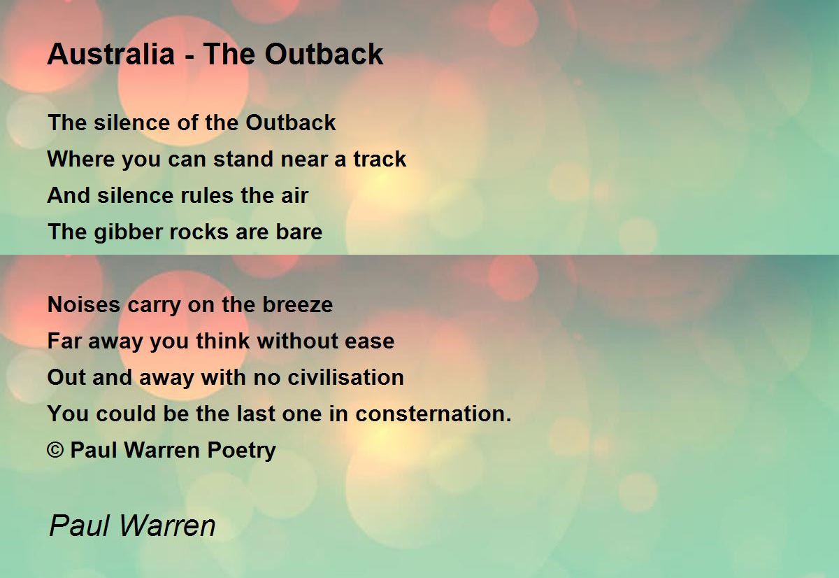 australia poem essay