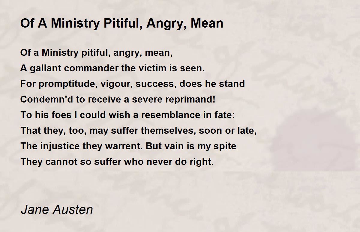 Of A Ministry Pitiful Angry Mean Of A Ministry Pitiful Angry Mean