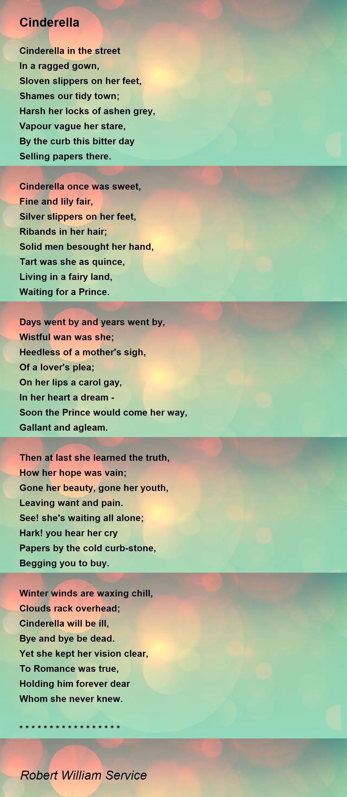 Cinderella Poem by Robert William Service - Poem Hunter