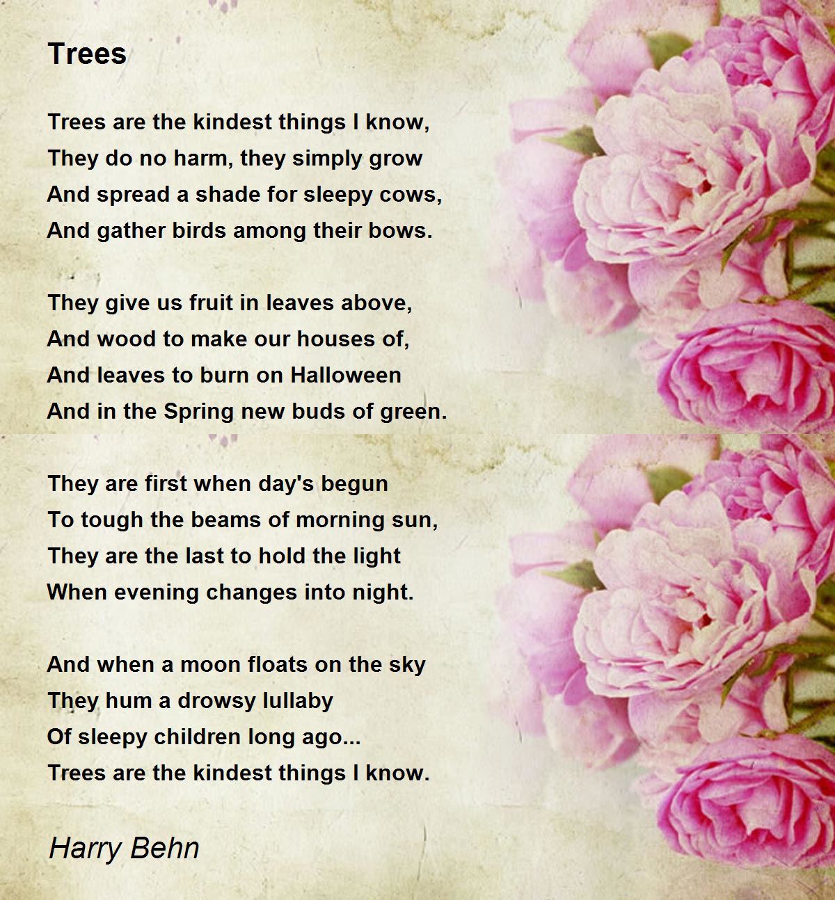 Trees Poem By Harry Behn Poem Hunter
