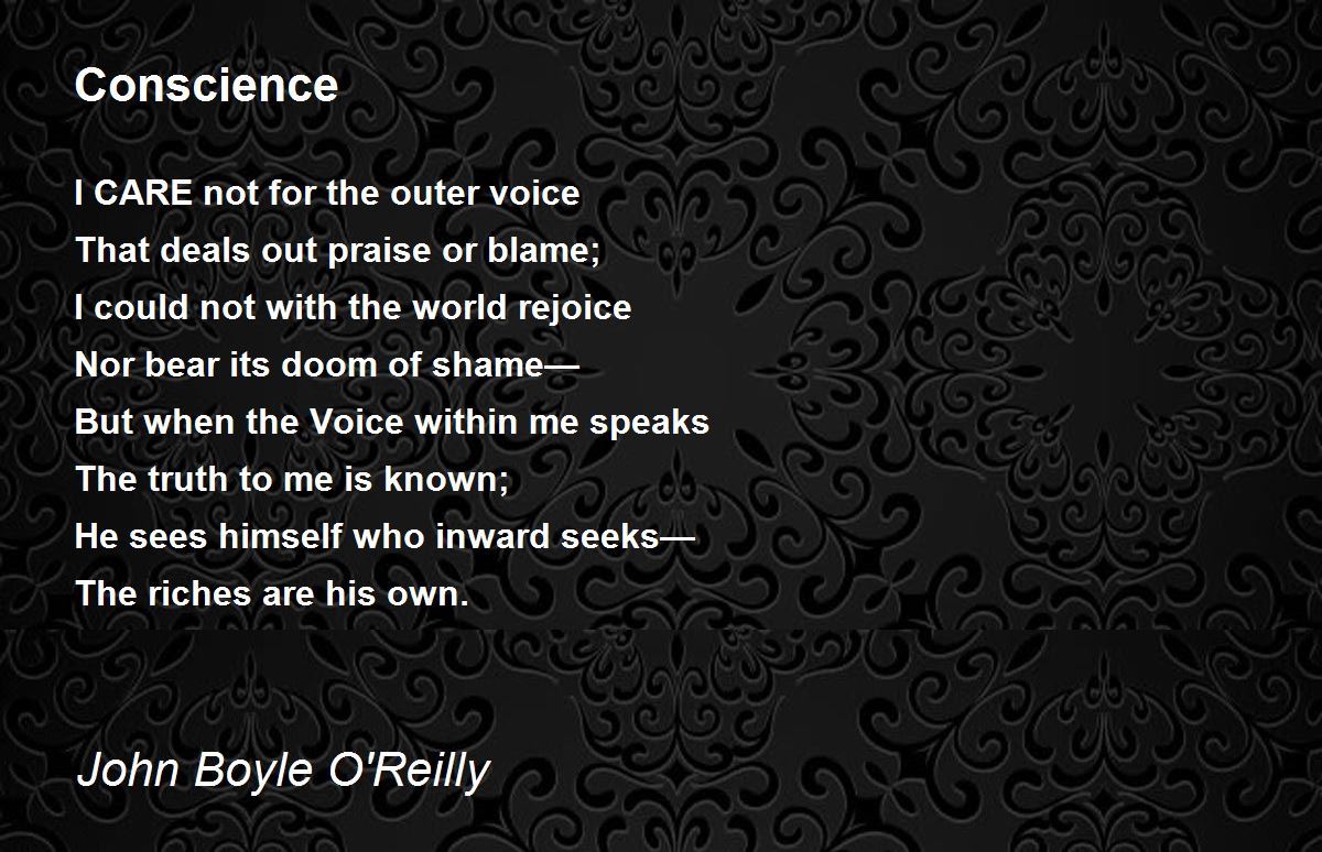 Conscience Poem by John Boyle O'Reilly - Poem Hunter