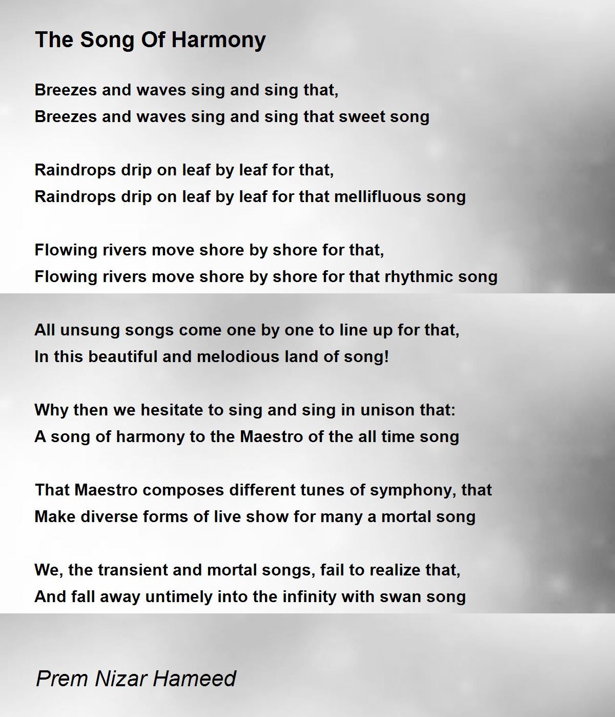 Harmony Prayer Song Lyrics