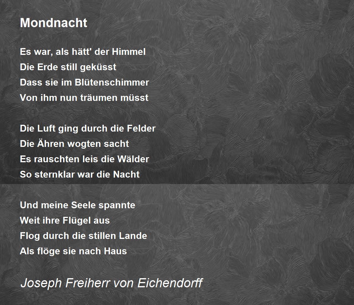 Eichendorff gedicht joseph mondnacht von Warum benutzt