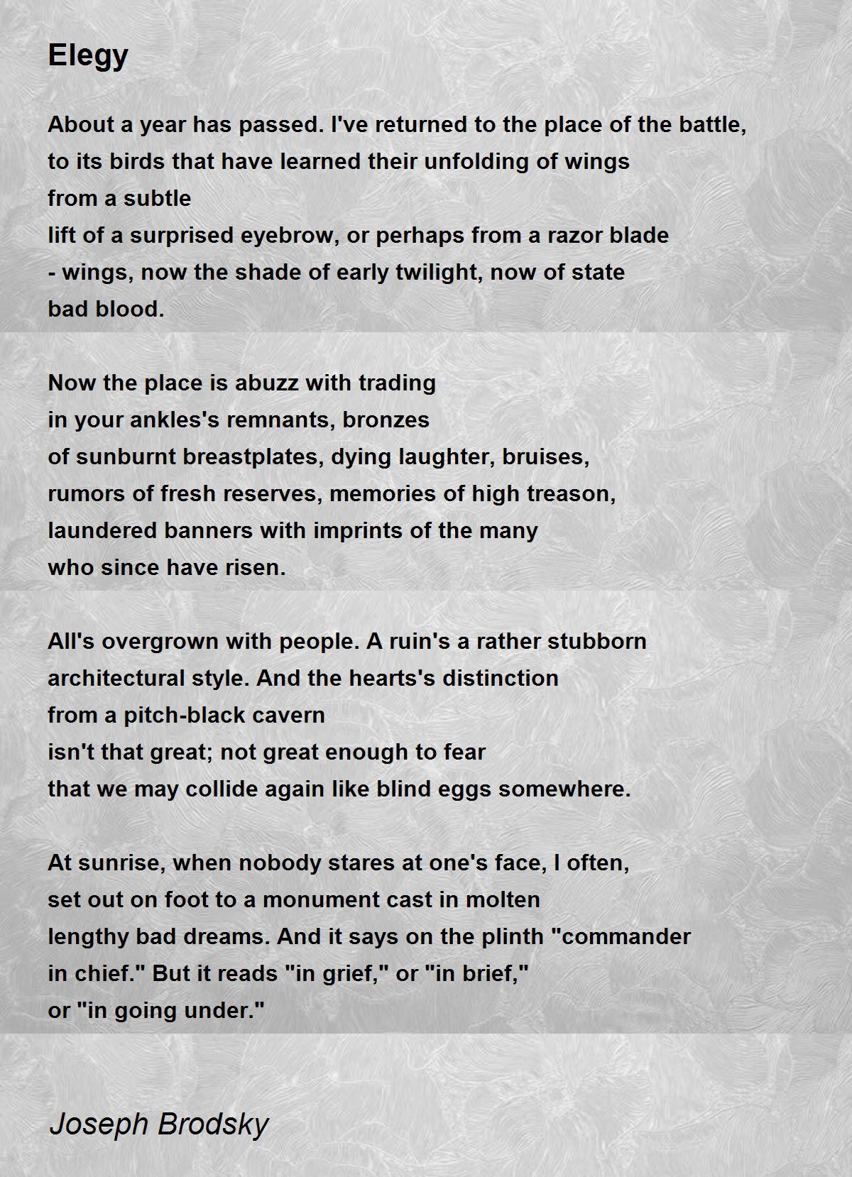 How long is an elegy image